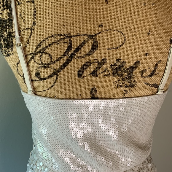 Express silver sequin party dress xs - Picture 3 of 6